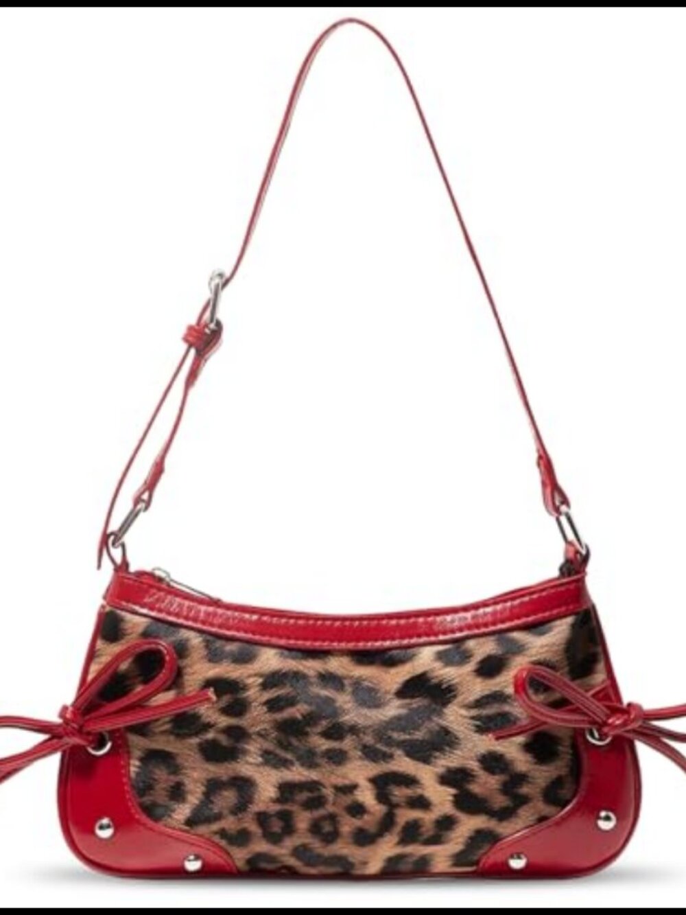 Faux Leather Leopard Print Crossbody Clutch Evening Bag Adjustable Chain Strap
